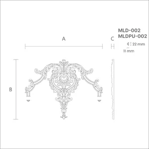 N-413 Oak Floral applique wall panelling